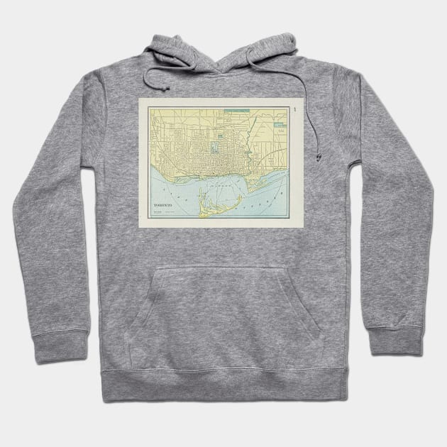 Vintage Map of Toronto (1901) Hoodie by Bravuramedia